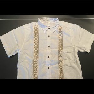 Gymboree Tiki Chief Linen Button up shirt for DAD!  Sz L